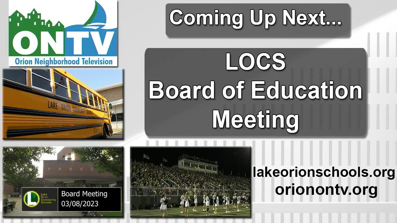 Thumbnail image for Lake Orion School Board Meeting 3-8-2023