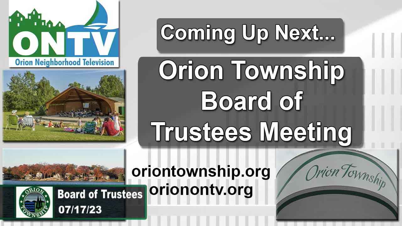 Township Board Meeting 7-17-2023
