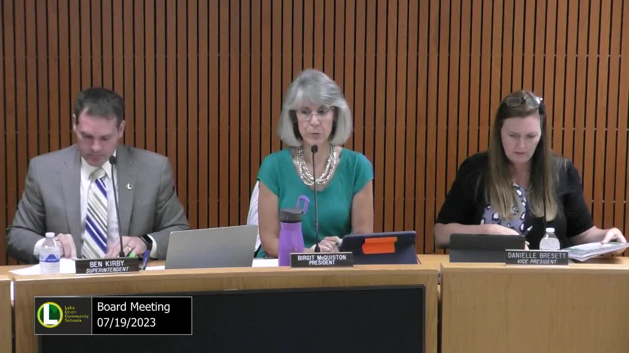 School Board Meeting 7-19-2023