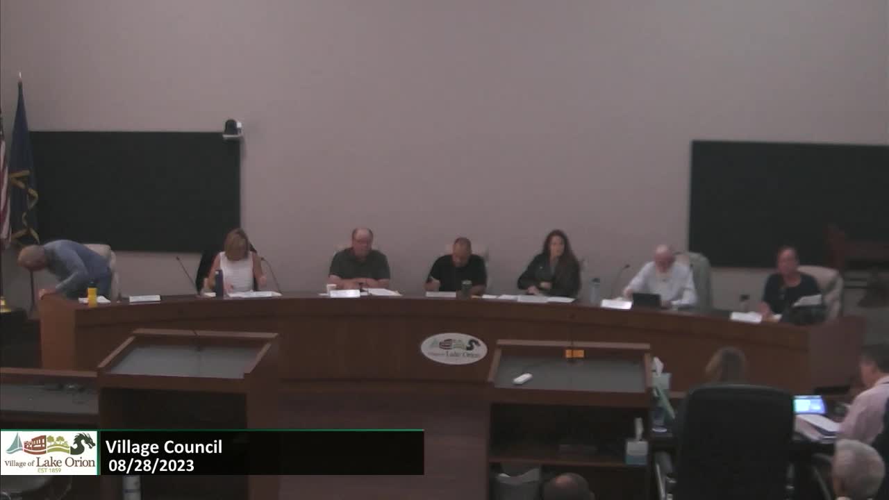 Village Council Meeting 8-28-2023