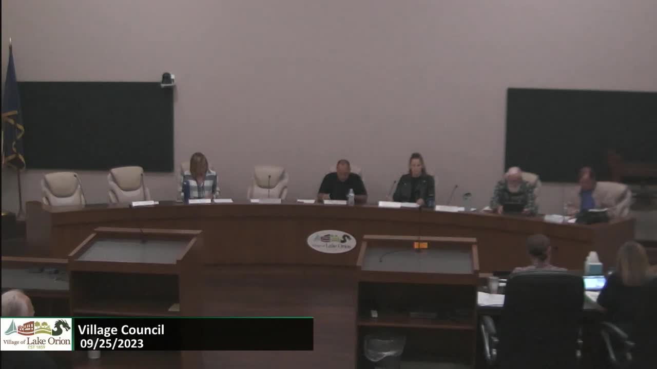 Village Council Meeting 9-25-2023