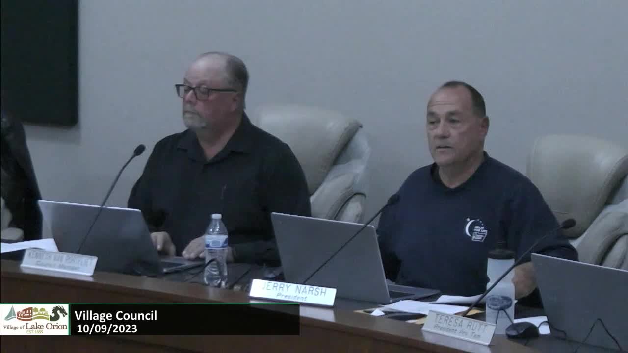 Village Council Meeting 10-9-2023