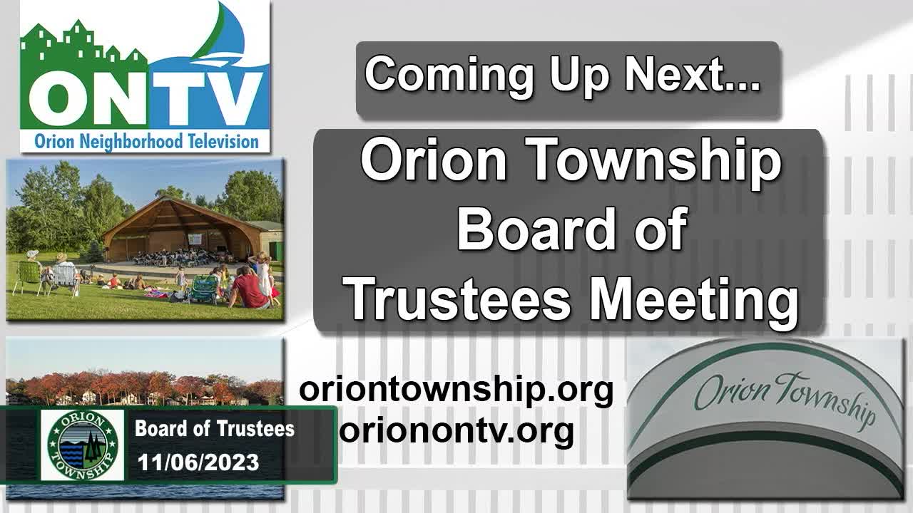 Thumbnail image for Township Board Meeting 11-6-2023