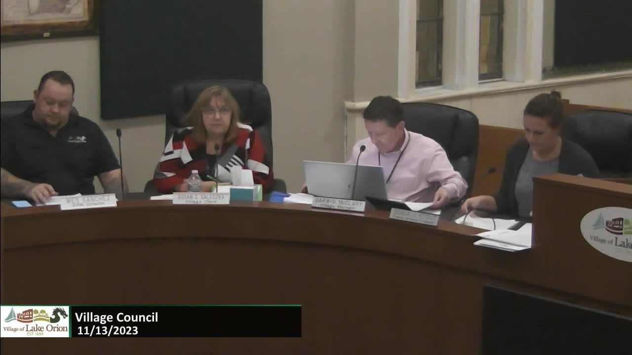 Village Council Meeting 11-13-2023