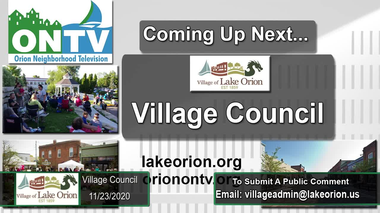 Village Council Meeting 11/23/2020