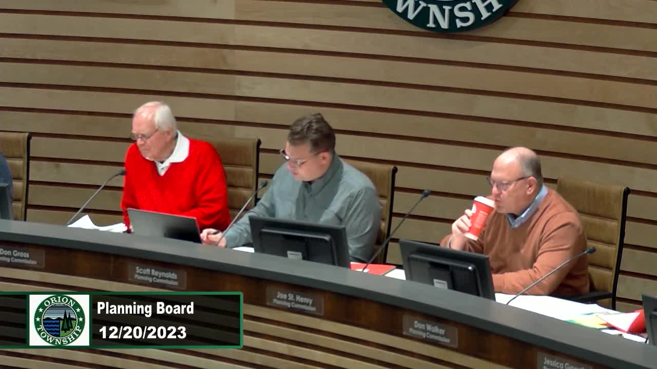 Township Planning Commission Meeting 12-20-2023
