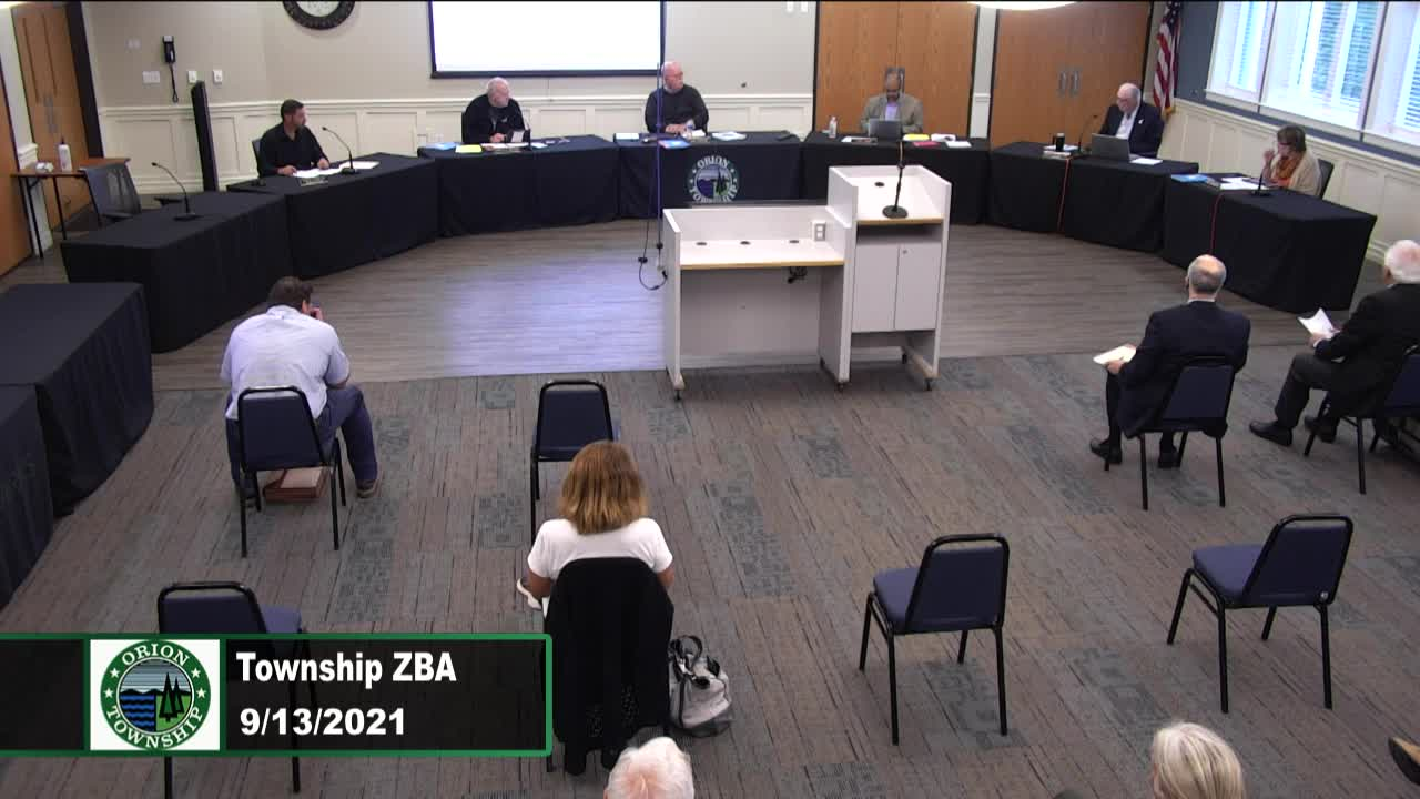 Township ZBA Meeting 09/13/2021