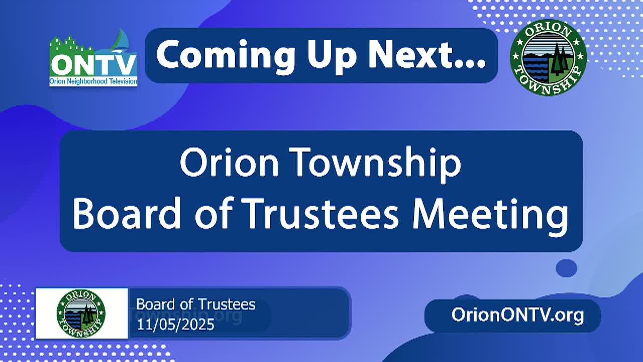 Township Board Special Meeting 11-5-2025