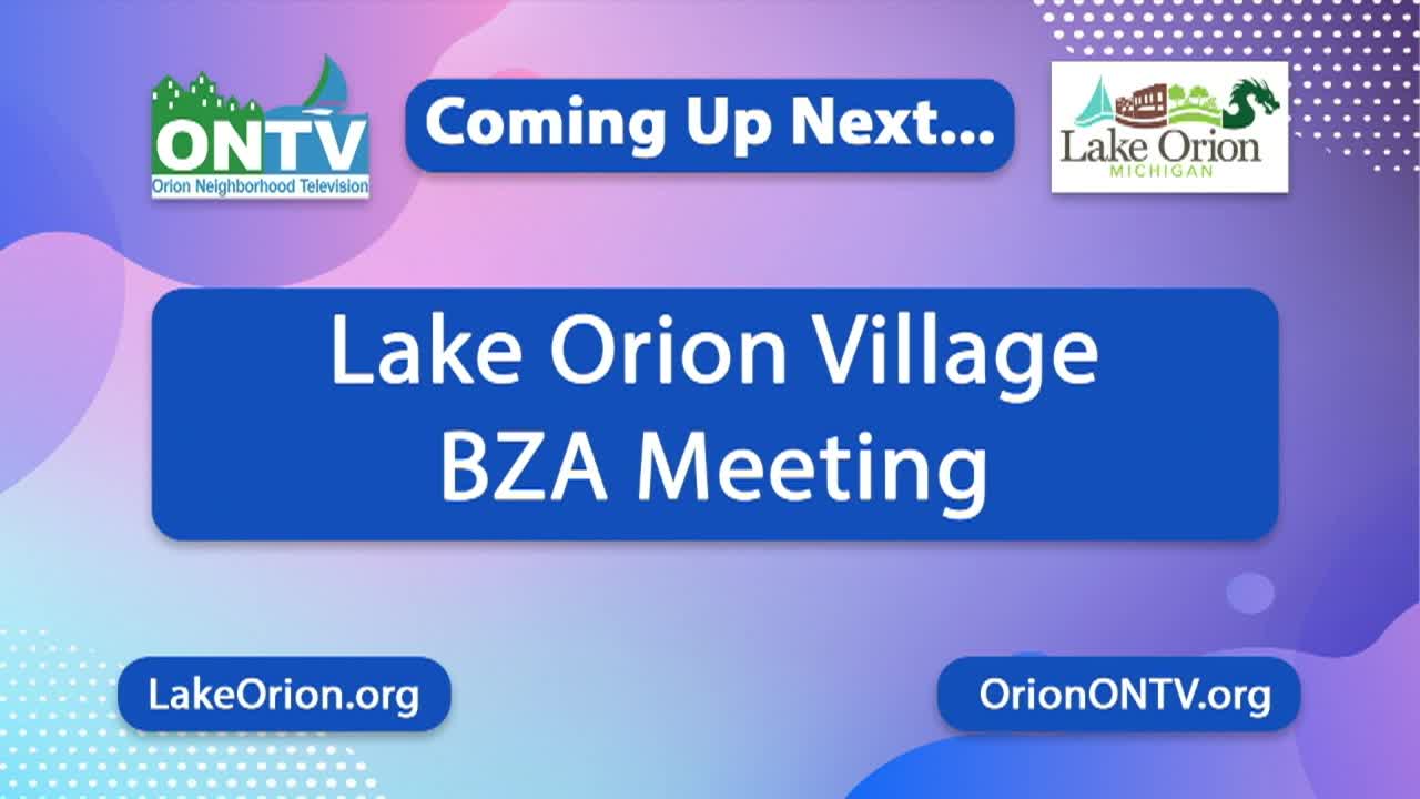 Village BZA Meeting 11-6-2025