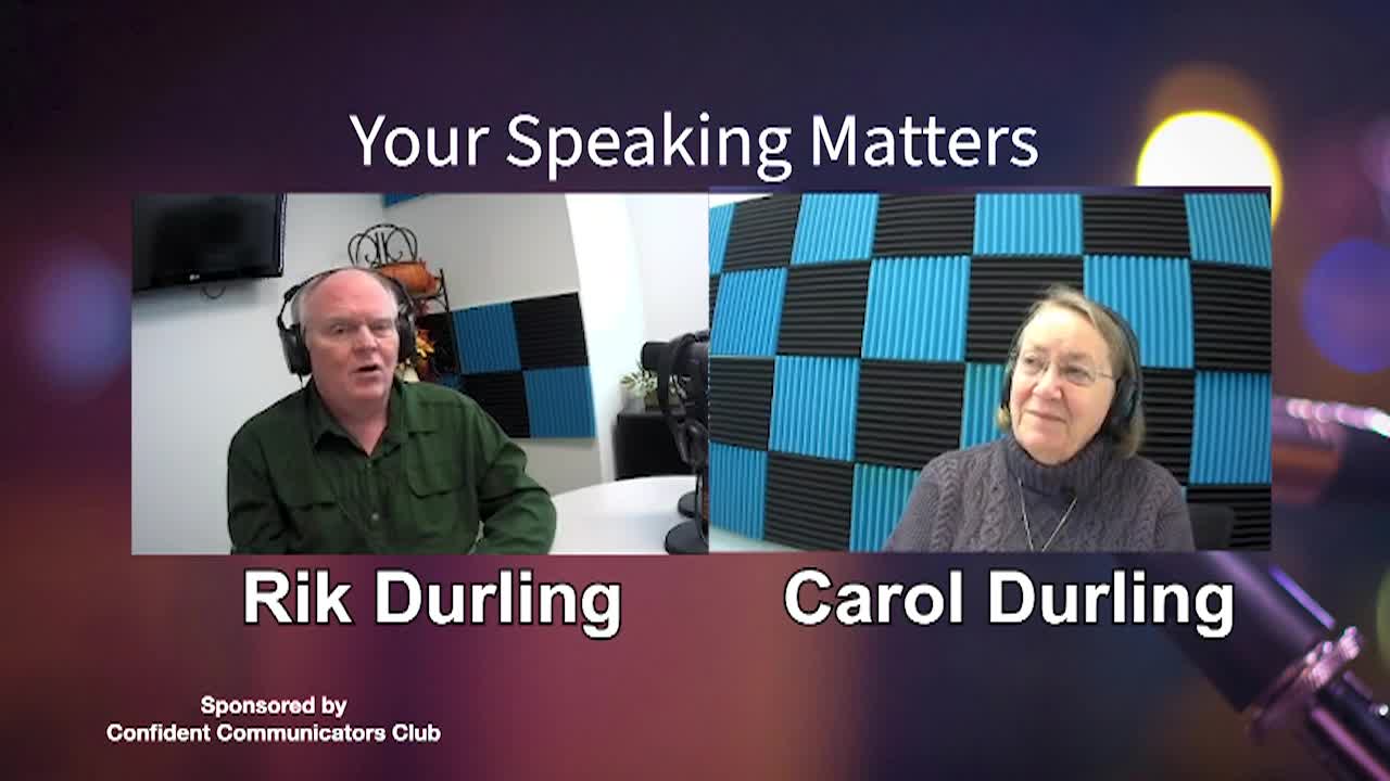 Your Speaking Matters - Rik Durling
