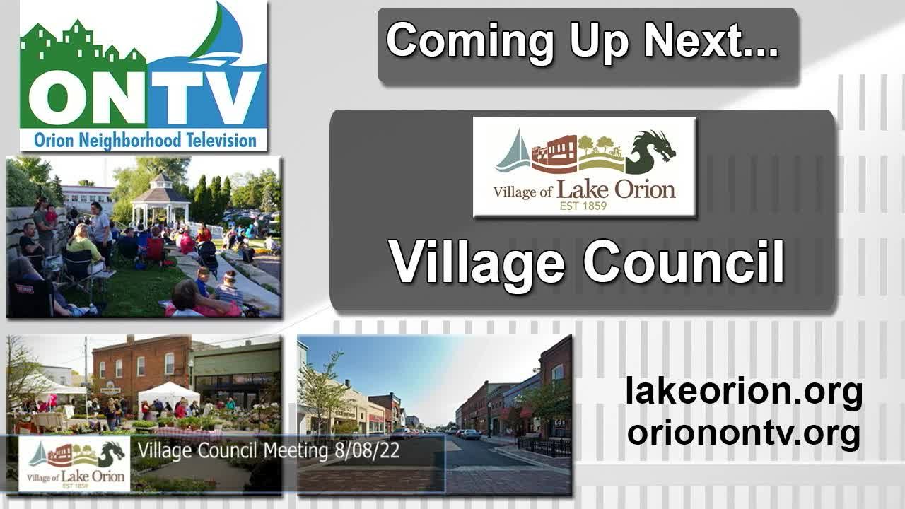 Village Council Meeting 8-8-2022