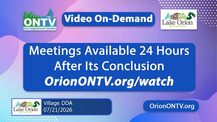 Thumbnail image for Village DDA Meeting 7-21-2026