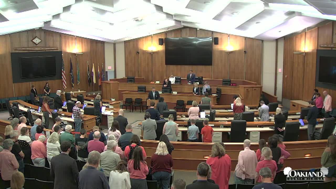 Thumbnail image for Oakland County Board Meeting  8-13-26
